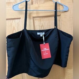 NWT Old Navy The Occasion Black Taffeta Cropped Top Size 3X